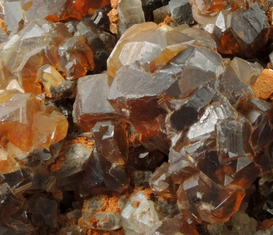 Sphalerite over Quartz, Galena, Pyrite from Manuelita Mine, Morococha District, Yauli Province, Peru