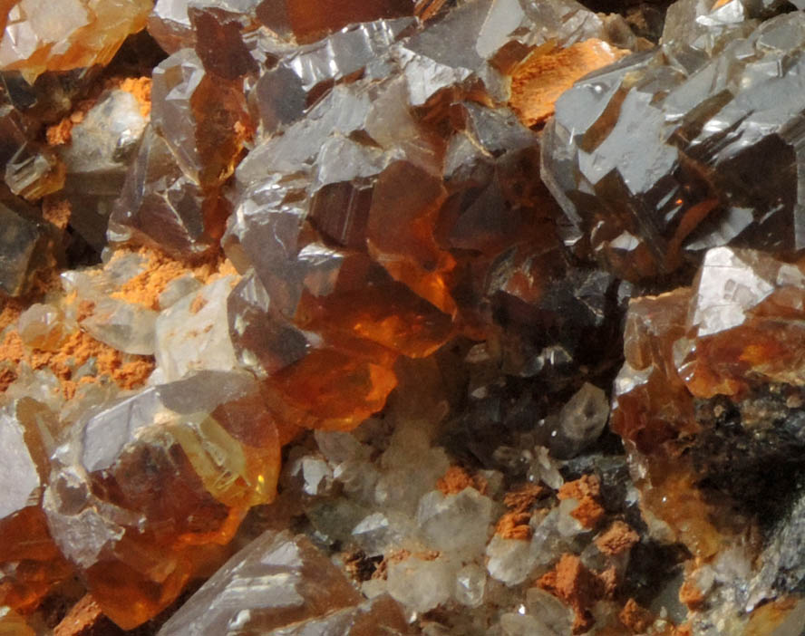 Sphalerite over Quartz, Galena, Pyrite from Manuelita Mine, Morococha District, Yauli Province, Peru