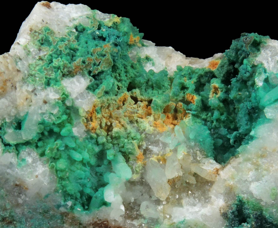 Connellite, Conichalcite, Quartz from Gold Hill Mine, Toole County, Utah