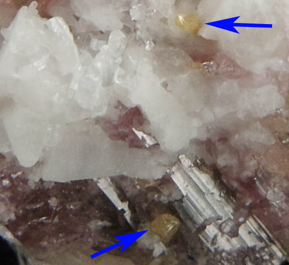 Microlite on Elbaite with Muscovite from Minas Gerais, Brazil