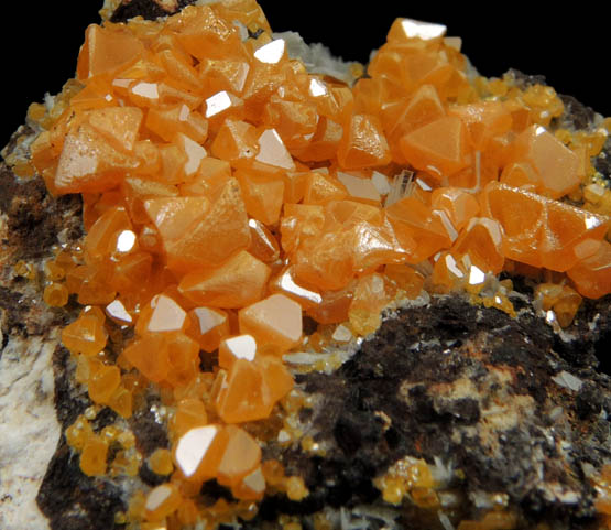 Wulfenite and Barite from Maoniuping Mine, Liangshan Autonomous Prefecture, Sichuan Province, China