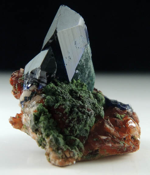 Azurite and Malachite from Touissit Mine, 21 km SSE of Oujda, Jerada Province, Oriental, Morocco