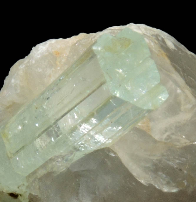 Beryl var. Aquamarine in Quartz from Minas Gerais, Brazil