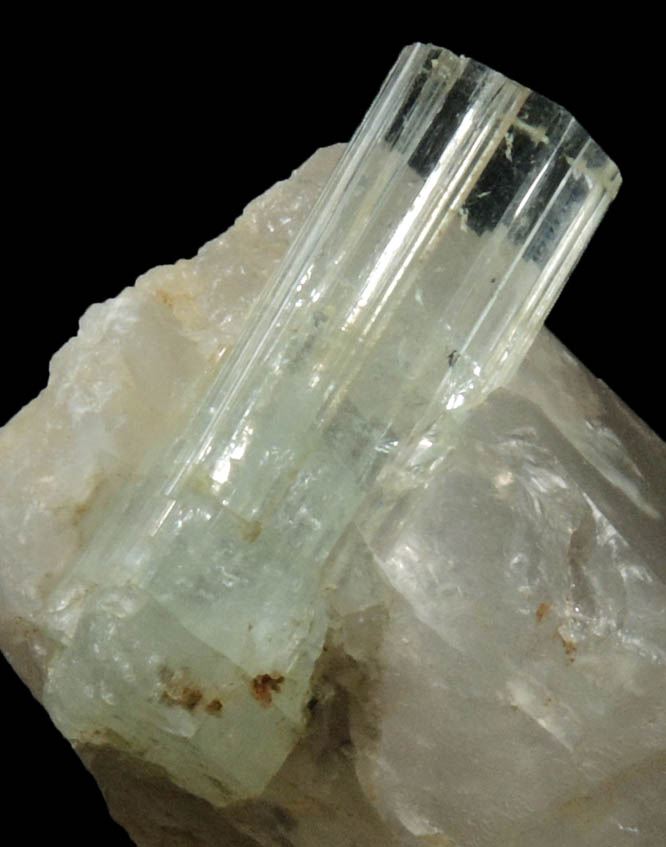 Beryl var. Aquamarine in Quartz from Minas Gerais, Brazil