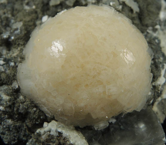 Stilbite on Calcite from Braen's Quarry, Haledon, Passaic County, New Jersey