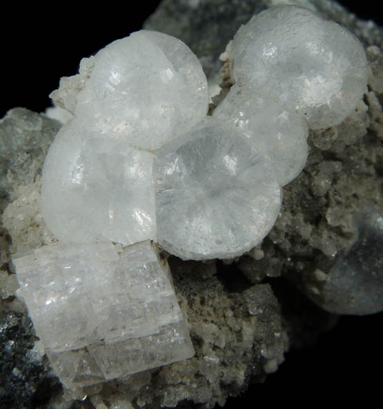 Stellerite with Calcite from Braen's Quarry, Haledon, Passaic County, New Jersey