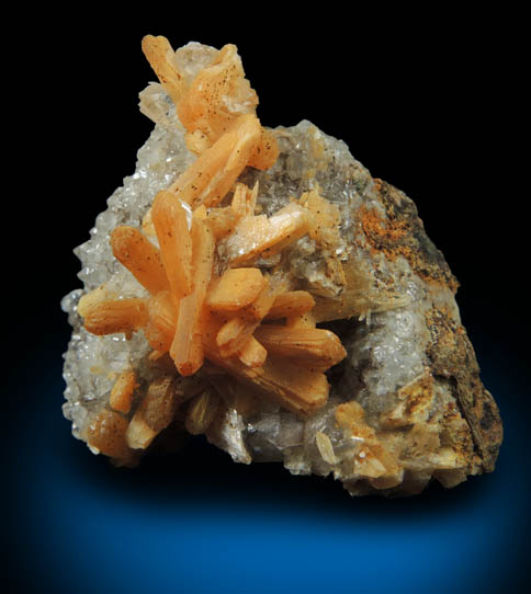 Stilbite on Calcite from Prospect Park Quarry, Prospect Park, Passaic County, New Jersey