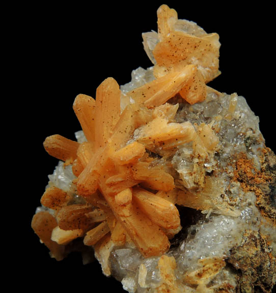 Stilbite on Calcite from Prospect Park Quarry, Prospect Park, Passaic County, New Jersey