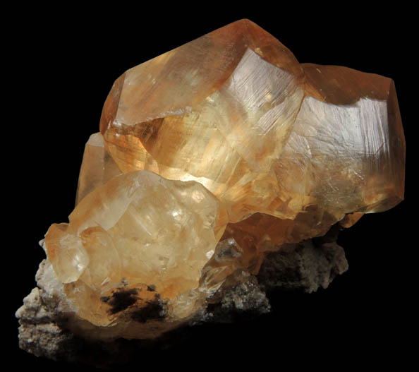 Calcite (twinned crystals) from Anderson Rock Products Quarry, Anderson, Madison County, Indiana