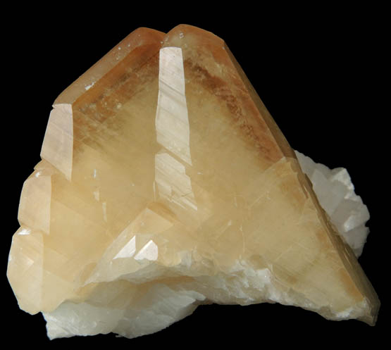 Calcite (twinned crystals) with Dolomite from Sainte-Clotilde-de-Châteauguay, Québec, Canada