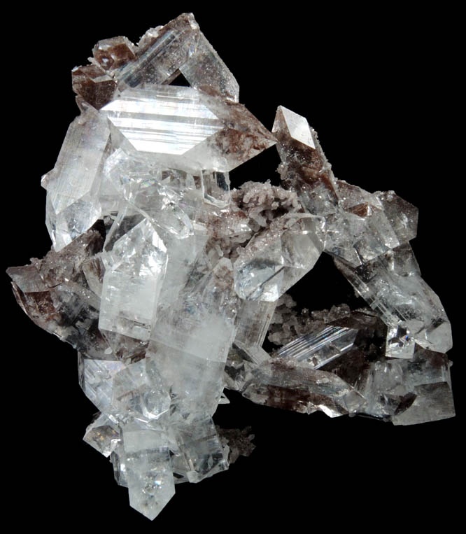 Apophyllite with Hematite inclusions on Stilbite from Jalgaon, Maharashtra, India