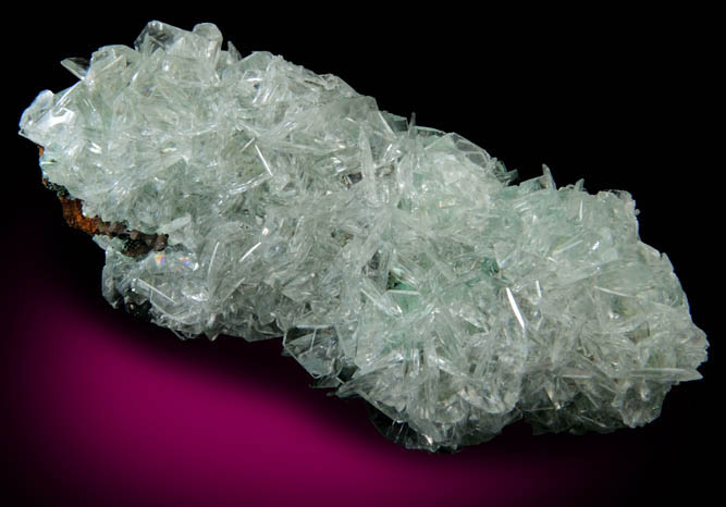 Calcite on Limonite with Rosasite from Mina Ojuela, Mapimi, Durango, Mexico