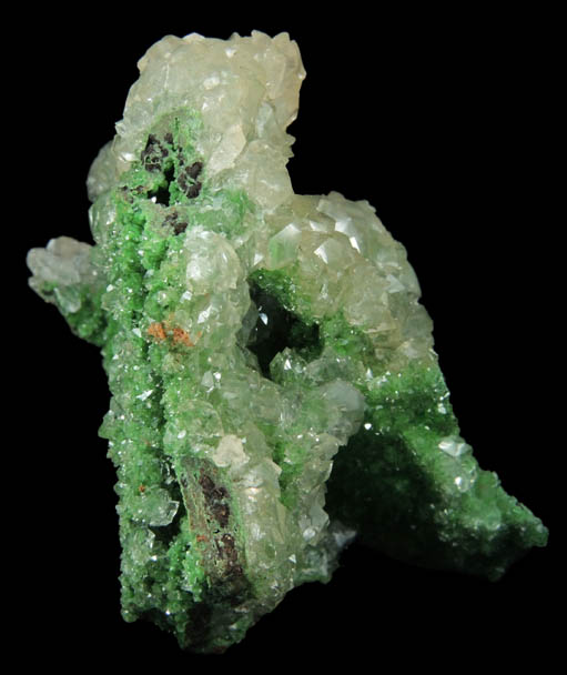 Conichalcite with Calcite from San Pedro Corralitos, Casas Grandes, Chihuahua, Mexico