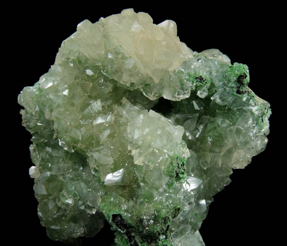 Conichalcite with Calcite from San Pedro Corralitos, Casas Grandes, Chihuahua, Mexico