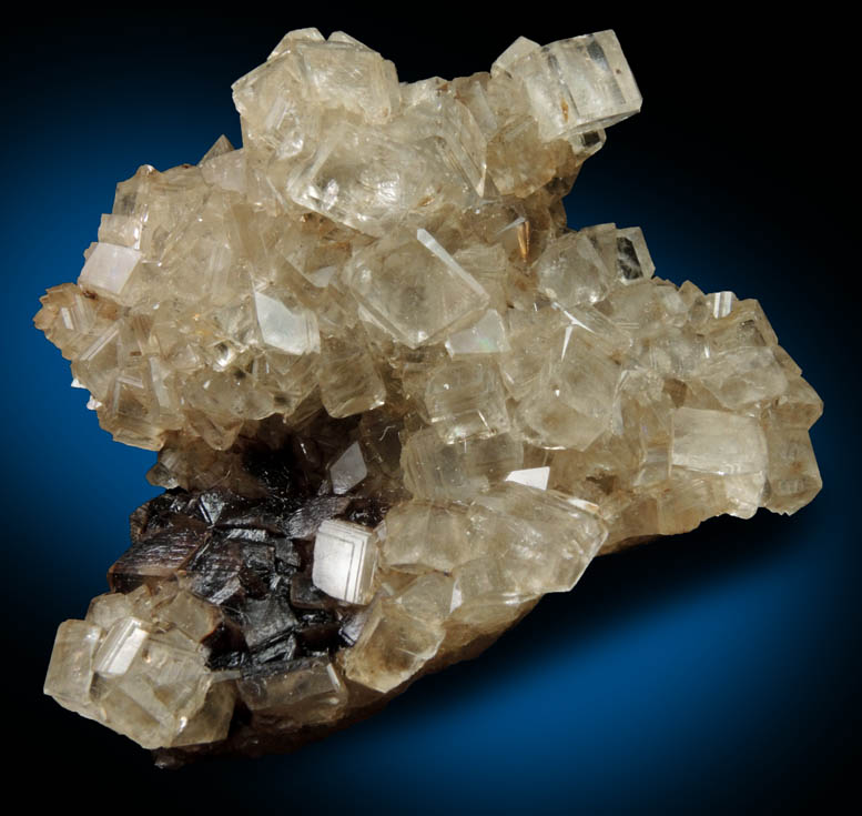 Calcite with Bitumen from Kentucky Stone Quarry, Flemingsburg, Fleming County, Kentucky