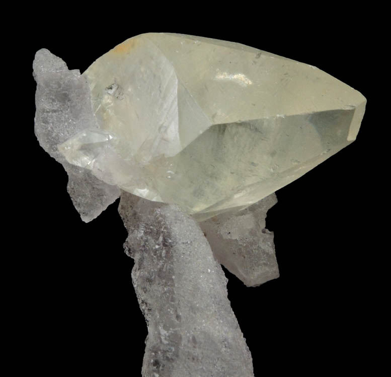 Calcite and Sphalerite on etched Fluorite from Elmwood Mine, Carthage, Smith County, Tennessee