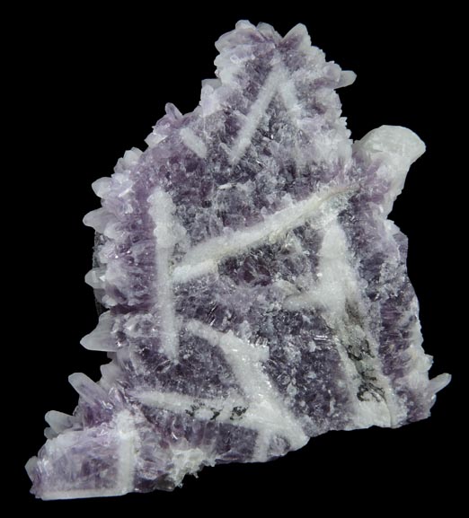 Quartz var. Amethyst with Calcite from Veta Madre, Guanajuato, Mexico