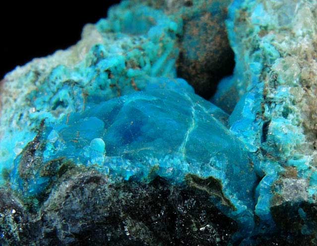 Chrysocolla over Chalcocite from Chimney Rock Quarry, Bound Brook, Somerset County, New Jersey