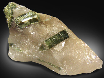 Elbaite Tourmaline in Quartz from Mount Mica Quarry, Paris, Oxford County, Maine