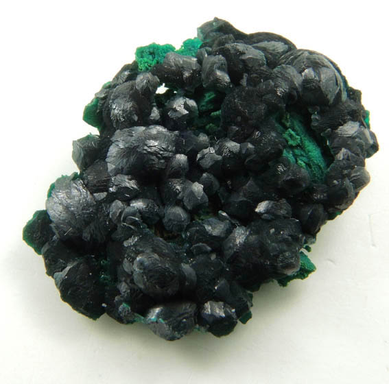 Pseudomalachite over Chrysocolla from Mount Glorious Mine, Cloncurry, Queensland, Australia