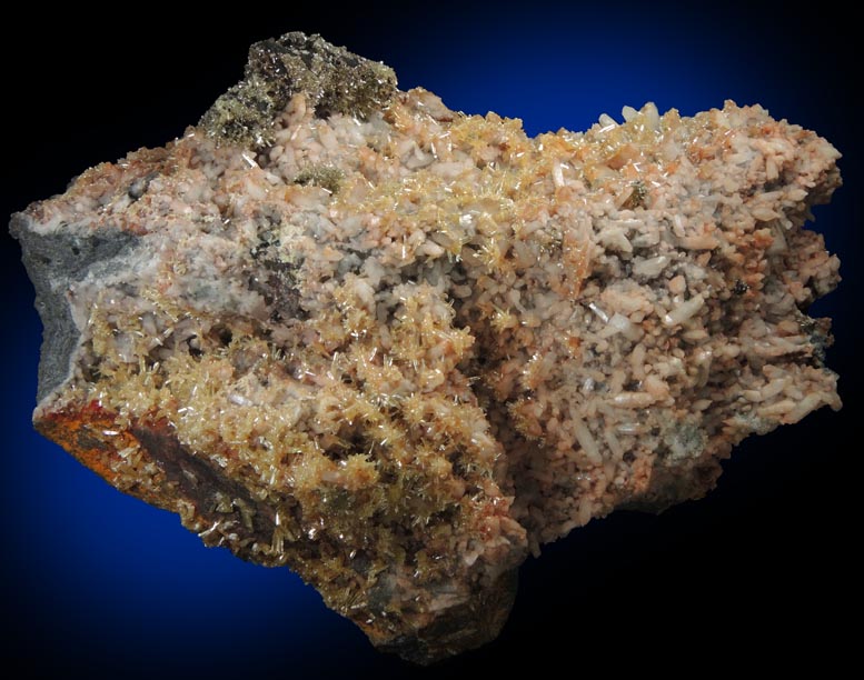 Mimetite, Tetrahedrite, Quartz from Tsumeb Mine, Otavi-Bergland District, Oshikoto, Namibia