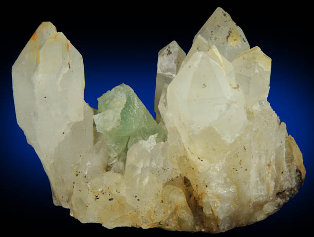 Fluorite on Quartz from William Wise Mine, Westmoreland, Cheshire County, New Hampshire