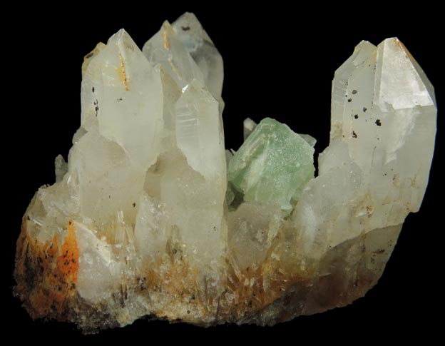 Fluorite on Quartz from William Wise Mine, Westmoreland, Cheshire County, New Hampshire