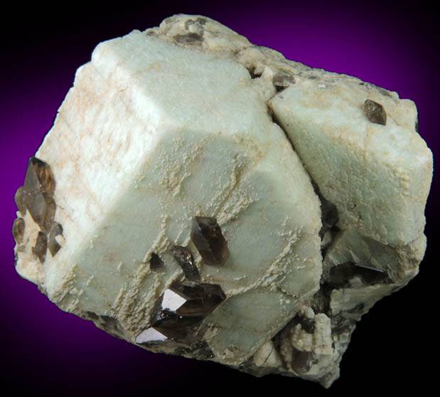 Microcline var. Amazonite with Smoky Quartz from Moat Mountain, west of North Conway, Carroll County, New Hampshire
