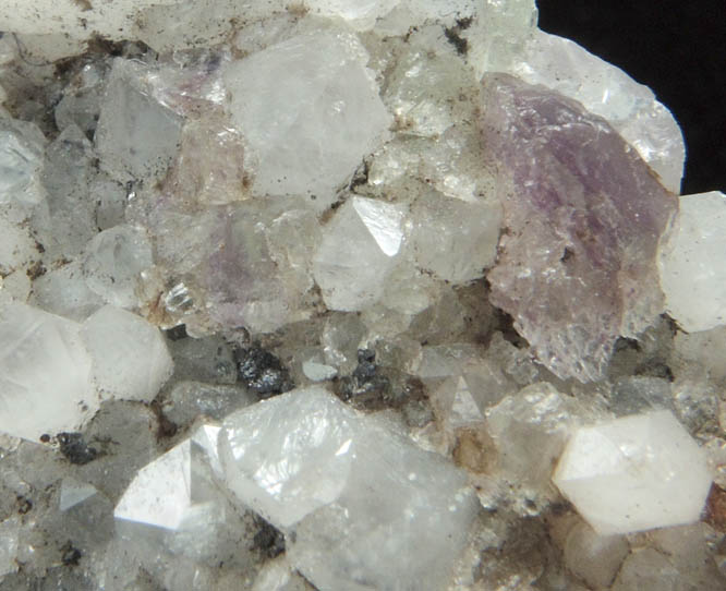 Quartz, Fluorite, Sphalerite from railroad cut near Thomaston Dam, Litchfield County, Connecticut