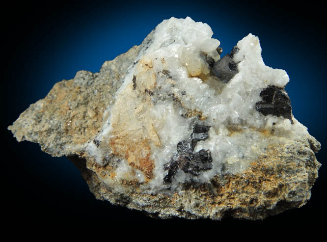 Wurtzite and Galena on Quartz with Fluorite from railroad cut near Thomaston Dam, Litchfield County, Connecticut