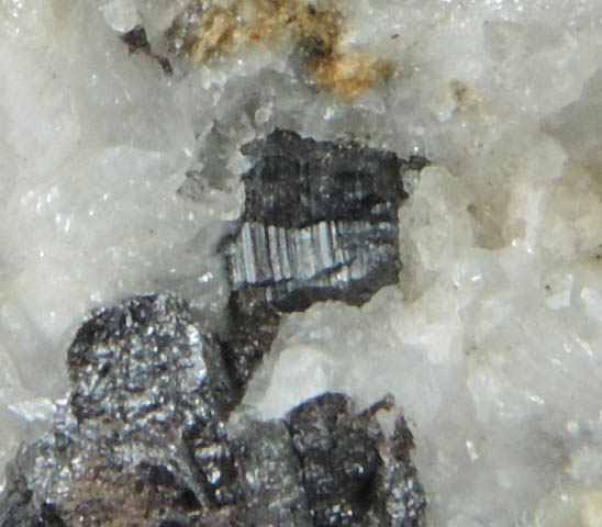 Wurtzite and Galena on Quartz with Fluorite from railroad cut near Thomaston Dam, Litchfield County, Connecticut