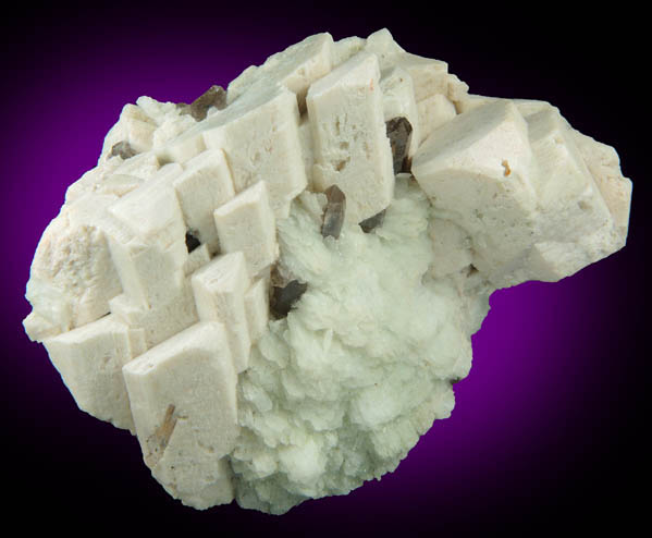 Microcline over Albite with Smoky Quartz from Moat Mountain, west of North Conway, Carroll County, New Hampshire