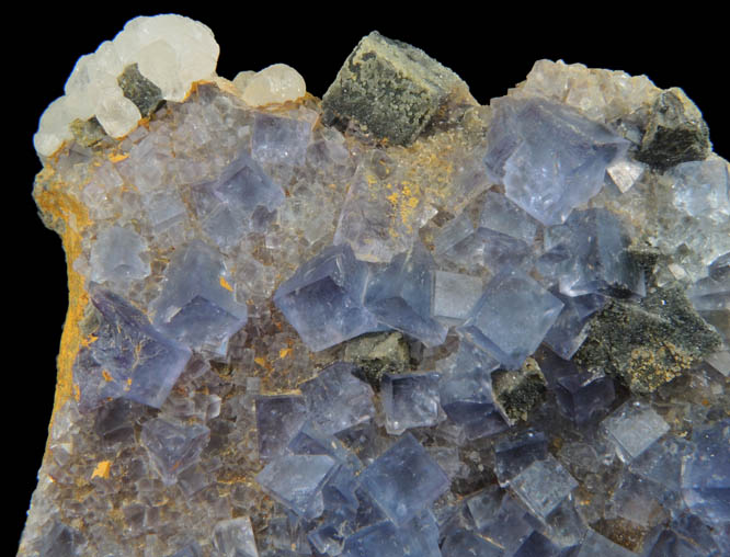 Fluorite, Galena, Anglesite, Calcite from Blanchard Mine, Hansonburg District, 8.5 km south of Bingham, Socorro County, New Mexico