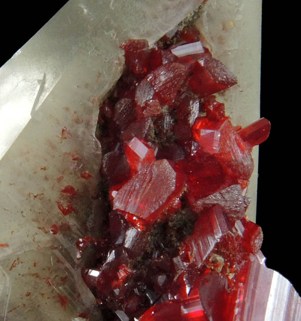 Realgar on Calcite from Shimen Mine, Hunan Province, China