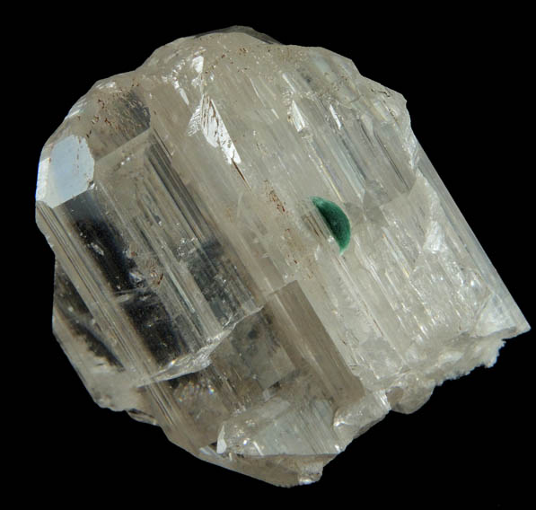 Cerussite (twinned crystals) with Malachite from Tsumeb Mine, Otavi-Bergland District, Oshikoto, Namibia