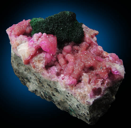 Dolomite var. Cobaltian Dolomite with Malachite from Kakanda Mine, 150 km NW of Lubumbashi, Katanga Copperbelt, Lualaba Province, Democratic Republic of the Congo