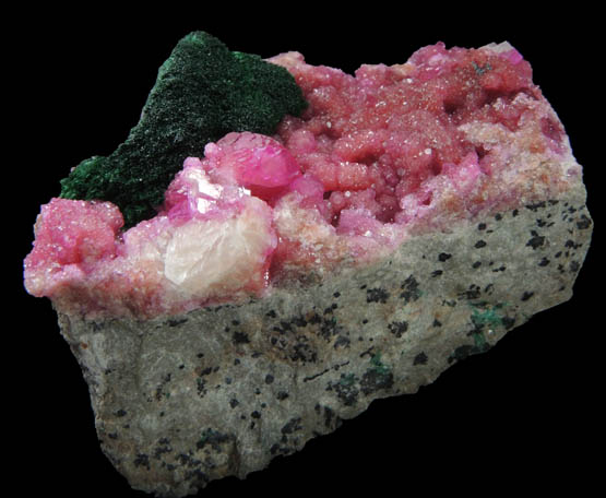 Dolomite var. Cobaltian Dolomite with Malachite from Kakanda Mine, 150 km NW of Lubumbashi, Katanga Copperbelt, Lualaba Province, Democratic Republic of the Congo