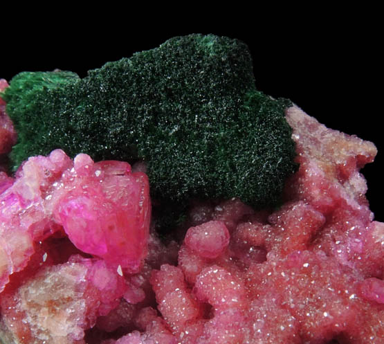 Dolomite var. Cobaltian Dolomite with Malachite from Kakanda Mine, 150 km NW of Lubumbashi, Katanga Copperbelt, Lualaba Province, Democratic Republic of the Congo