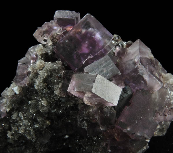 Fluorite, Quartz, Sphalerite from Rosiclare District, Hardin County, Illinois