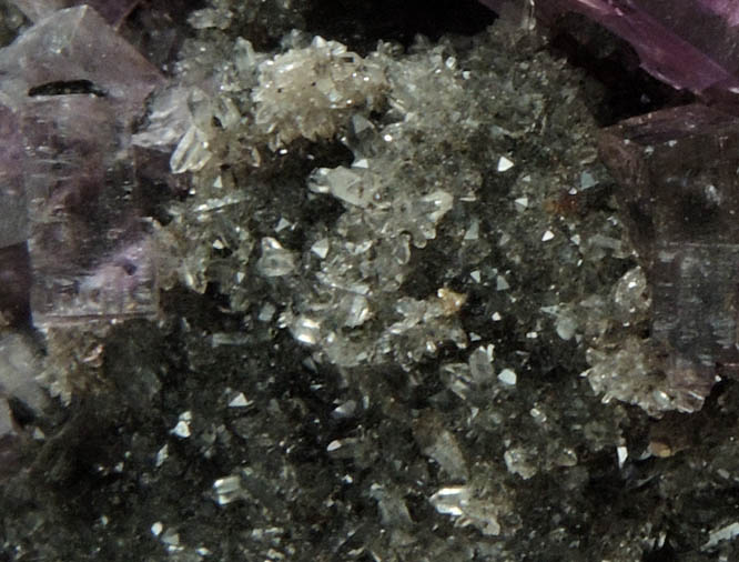 Fluorite, Quartz, Sphalerite from Rosiclare District, Hardin County, Illinois