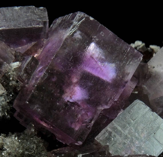 Fluorite, Quartz, Sphalerite from Rosiclare District, Hardin County, Illinois