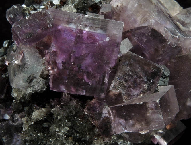 Fluorite, Quartz, Sphalerite from Rosiclare District, Hardin County, Illinois