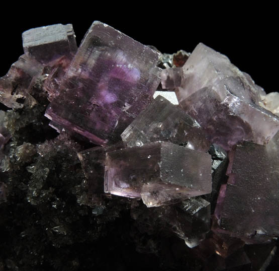 Fluorite, Quartz, Sphalerite from Rosiclare District, Hardin County, Illinois