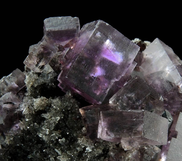 Fluorite, Quartz, Sphalerite from Rosiclare District, Hardin County, Illinois