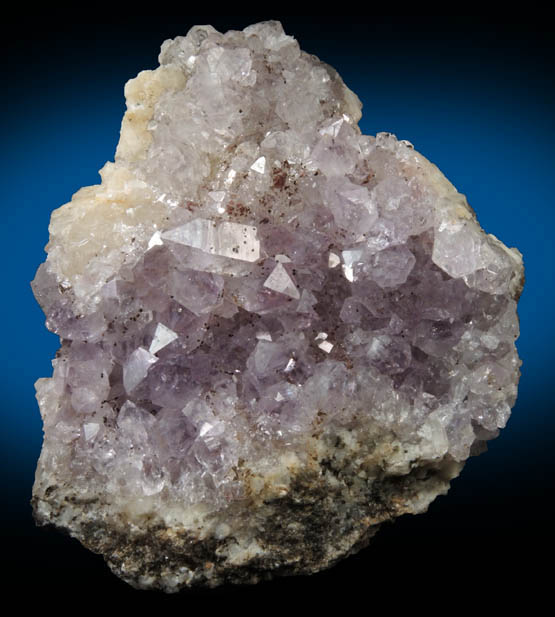 Quartz var. Amethyst Quartz with Goethite from Cinque Quarry, East Haven, New Haven County, Connecticut