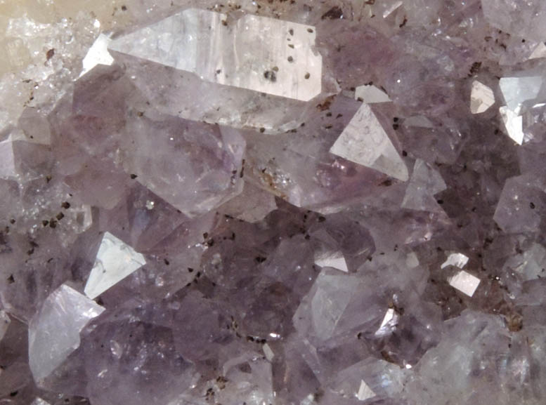 Quartz var. Amethyst Quartz with Goethite from Cinque Quarry, East Haven, New Haven County, Connecticut