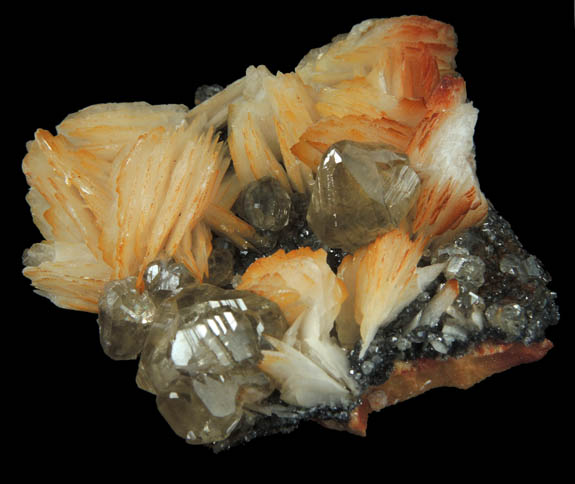 Barite with Cerussite from Mibladen, Haute Moulouya Basin, Zeida-Aouli-Mibladen belt, Midelt Province, Morocco