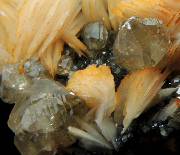 Barite with Cerussite from Mibladen, Haute Moulouya Basin, Zeida-Aouli-Mibladen belt, Midelt Province, Morocco