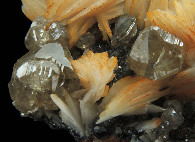 Barite with Cerussite from Mibladen, Haute Moulouya Basin, Zeida-Aouli-Mibladen belt, Midelt Province, Morocco