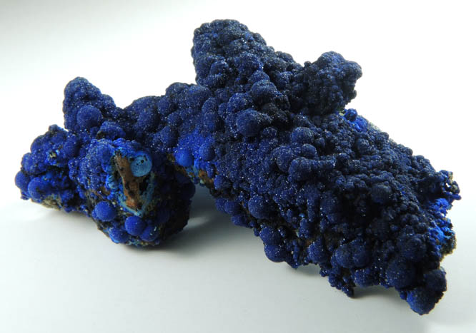 Azurite pseudomorphs after Calcite from Helvetia District, Pima County, Arizona